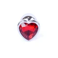 Korek analny - Jewellery Silver Heart PLUG | Stal nierdzewna, kryształ, 2,7 cm