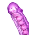 Dildo A-Toys Celiam, TPE, elastyczny, z przyssawką, długość 20,5 cm, fioletowy