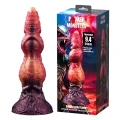 Dildo Power Monsters Savage Beastlord 24 cm, pofalowany silikon, wodoodporny