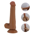 Dildo TPR PRETTY LOVE - TALLEN, 220mm, ruchoma skóra, przyssawka do stabilności