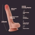 Dildo Crushious Inviktus 22 cm, silikon, realistyczne doznania, przyssawka