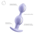 Korek analny B Balls Duo – podwójna kulka, silikonowy, 13 cm