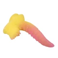 Dildo Power Monsters Flamebeast - 22,5 cm, żłobiony, silikon medyczny, z przyssawką