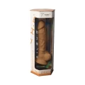 Dildo SilexD 7'' Caramel z podwójną gęstością i przyssawką, silikon Memory