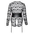 Body COTTELLI LINGERIE BONDAGE 4XL z koronką, regulowane szelki, otwarcie z przodu