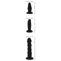 Dildo analny Crystal Clear, 3-szt. zestaw, PVC, różne rozmiary, przyssawka