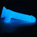 Dildo Lumino Play | Silikon platynowy, fluorescencyjny, realistyczna faktura