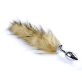 Wtyczka analna Plug-Fox TAIL XL - stal nierdzewna, długość 45 cm, puszysty ogon