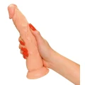 Dildo skórzane European Lover, 23 cm, średnica 4-4,5 cm, elastyczny z przyssawką
