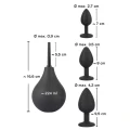 Zestaw zabawek analnych - Kit Black Velvets, silikon, 4 elementy, różne rozmiary wtyczek