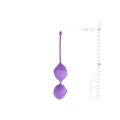 Stymulator pochwy Kulki-Jiggle, silikonowe, 19,5 cm długości, fioletowe