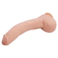 Dildo BAILE BW-008039NR, realistyczny TPR, zakrzywiony, wodoodporny, 10,2''