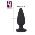 Wtyczka analna Black Velvets Heavy Plug S, silikon, długość 7,8 cm, średnica 1,1-2,7 cm