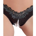Halka ouvert COTTELLI LINGERIE z naszyjnikiem z pereł, satynowa, XL
