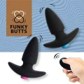 Wtyczki analne - FeelzToys FunkyButts, 2 wibracje, pilot zdalnego sterowania, wodoodporne