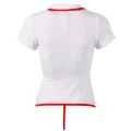 Kostium pielęgniarki COTTELLI LINGERIE – elegancka biała koszula z szelkami i stringami