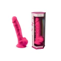 Dildo - Różowy Model 1, 8'', Silikon Medyczny, Pamięć, SILEXPAN®