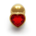 Zatyczka analna Ouch! Heart Gem - aluminiowa, wodoodporna, średnia, elegancka