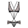 Komplet bielizny OBSESSIVE 873-SEA-1 L/XL, koronkowy, regulowane paski, stringi