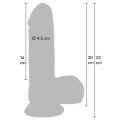 Dildo INFERNO HIDDEN DESIRE, silikonowy, 20 cm, regulowana długość, przyssawka