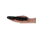 Dildo analne Zeno Black, 16,5 cm, wodooporny, z realistycznymi żyłkami
