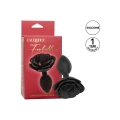 Korek analny Forbidden Large Rose z silikonu, gładka tekstura, wodoodporny