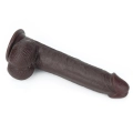 Dildo - Duża Przeźroczystość TPE, 9'' Długość, Skórzana Technologia 2-warstwowa