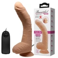 Dildo BAILE z wibracją, 11", z miękkiego TPR, punkt G, przyssawka