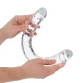 Dildo REALROCK CRYSTAL CLEAR - 45 cm, przezroczysty, bez ftalanów, wodoodporny
