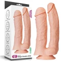 Dildo podwójne LoveToy, 12'', realistyczne, wykonane z PVC, z przyssawką