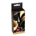 Analny korek (butt plug) MyLove Toys – stal nierdzewna, ciemne srebro, czerwony diament