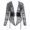 Body COTTELLI LINGERIE BONDAGE 4XL z koronką, regulowane szelki, otwarcie z przodu