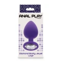 Korek Analny TOYJOY Diamond Booty Jewel - Silikonowy, 9 cm, Kryształowy Akcent