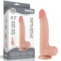 Dildo Realistyczny TPE Dual Layer 8.5'' z Przyssawką i Technologią Przesuwającej się Skóry