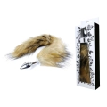 Wtyczka analna Plug-Fox TAIL XL - stal nierdzewna, długość 45 cm, puszysty ogon
