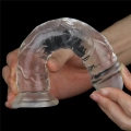 Dildo LOVETOY, przezroczysty, TPE, 7 cali, realistyczny kształt, przyssawka