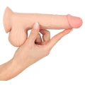 Dildo Nature Skin z ruchomą skórą, TPE, długość 18,7 cm, średnica 4 cm