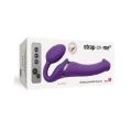 Wibrator Strap-on M - Purpurowy, Silikonowy, Wodoodporny, Zdalne Sterowanie, 3 Tryby