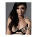 Komplet bielizny OBSESSIVE — haftowany tiul, fiszbiny, regulowane ramiączka