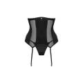 Gorset minimalistyczny OBSESSIVE Amoria XL/2XL, fiszbiny pionowe, odpinane paski