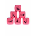 Gra Erotyczna w Kości - Kostka Miłości 25mm Różowa, 6 Pozycji Miłosnych