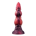 Dildo Power Monsters Savage Beastlord 24 cm, pofalowany silikon, wodoodporny