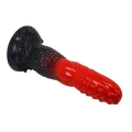 Dildo Power Monsters - 24,5 cm, pofalowany silikon, ultra-mocna przyssawka