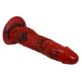 Dildo Power Monsters Minotaur - 21 cm, pofalowany silikon, 4.5 cm średnicy