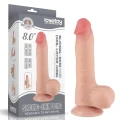 Dildo - Seria Dual Layer - 8 cali, super realistyczny TPE, przyssawka o dużej sile ssania