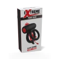 Pierścień erekcyjny EXTREME C-RINGS - podwójny, 10 trybów wibracji, wodoodporny IPX7
