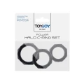 Pierścień C-Ring Power Halo, 3 rozmiary (3,0-4,0 cm), materiał TPE, kolor czarny