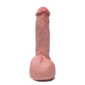Dildo silikonowe Hyper-Realistic 21 cm – elastyczne, realistyczne żłobienia, przyssawka