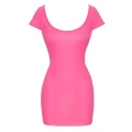 Sukienka elastyczna COTTELLI LINGERIE, hot pink, zmysłowy dekolt, dopasowana fason