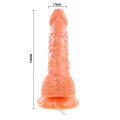 Dildo ssące BAILE - Zakrzywiony, Wibracyjny, Materiał TPR ABS